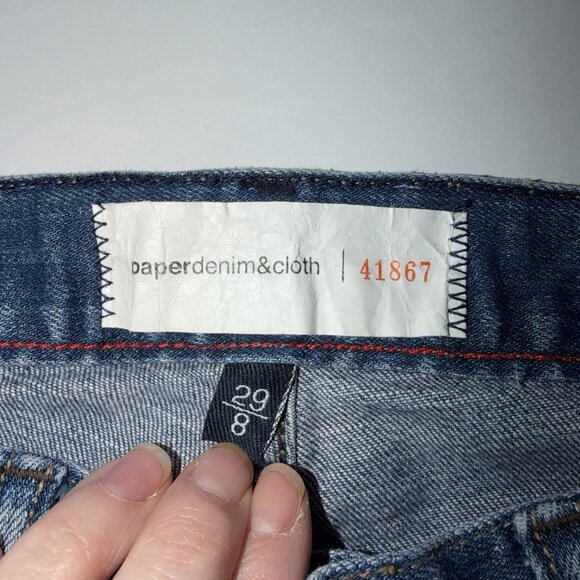 Paper Denim & Cloth Jeans Jayne Medium Rise Wide Leg Medium Wash Size 8 29" - Picture 10 of 14